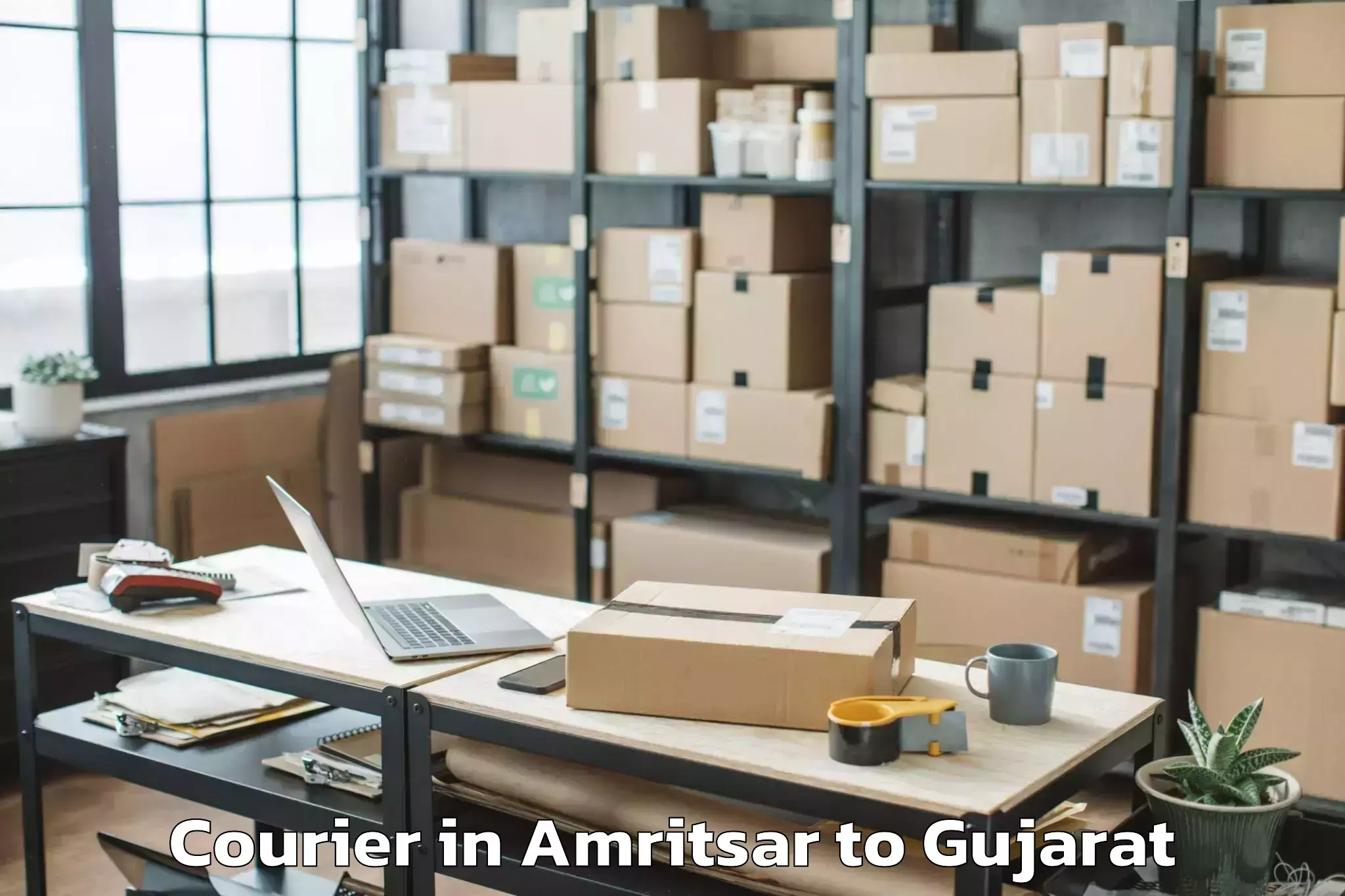 Top Amritsar to Porbandar Airport Pbd Courier Available